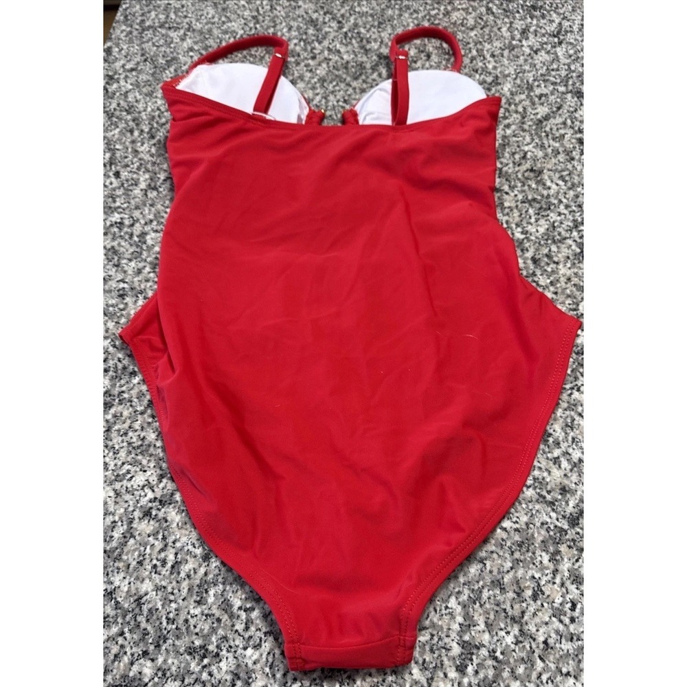 Eomenie Women's Red Ride The Beauty Sz S One Piece Bathing Suit - Picture 4 of 9